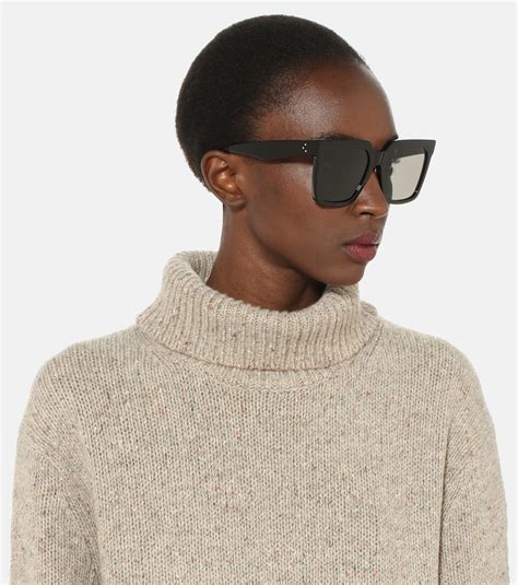 celine sonnenbrille schwarz rund|celine beige sunglasses.